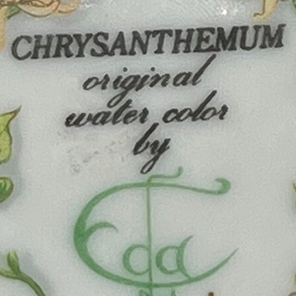Vtg Sugar Bowl: Chrysanthemum Original Water Color by Eda for Seymour Mann Gift - Picture 10 of 10